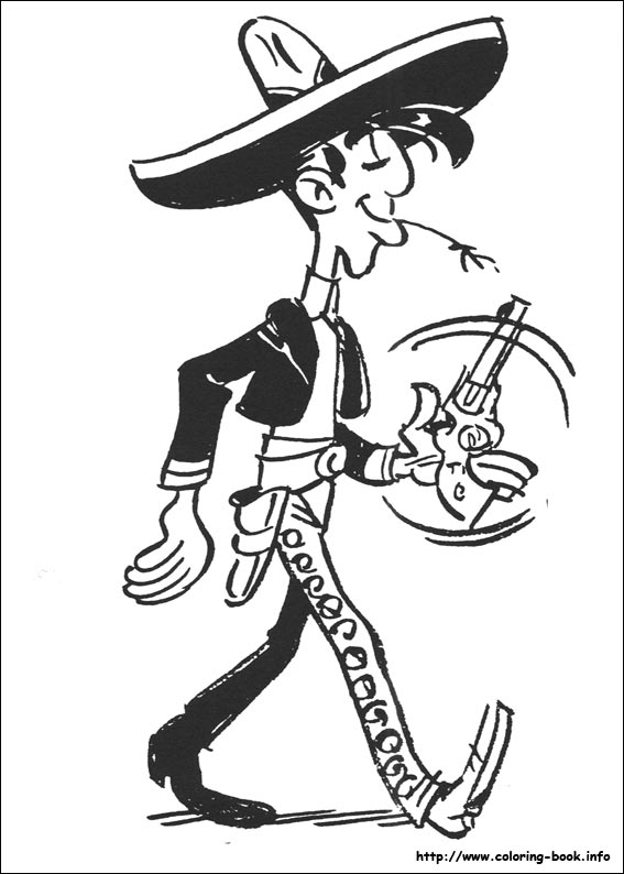 Lucky Luke coloring picture